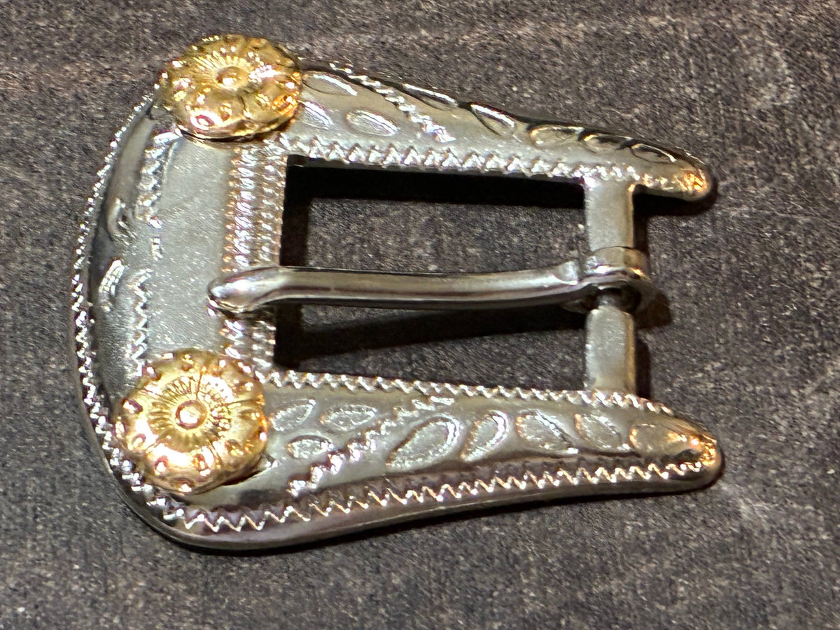 Two toned 3Piece Belt buckle set western