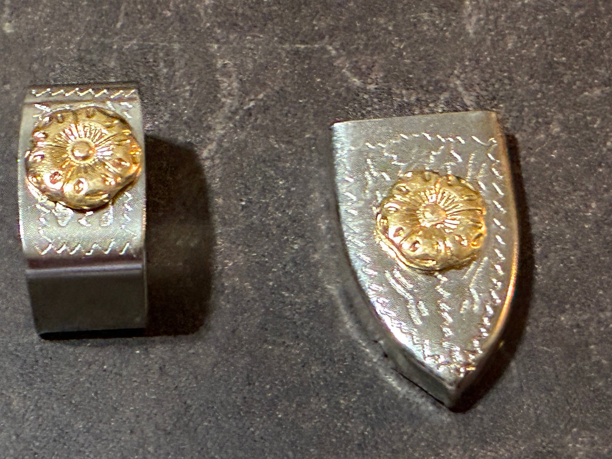 Two toned 3Piece Belt buckle set western