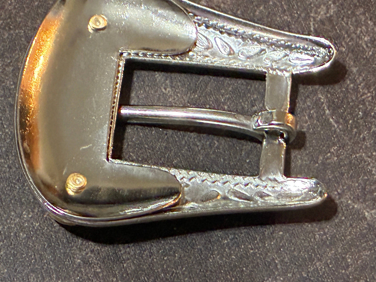 Two toned 3Piece Belt buckle set western