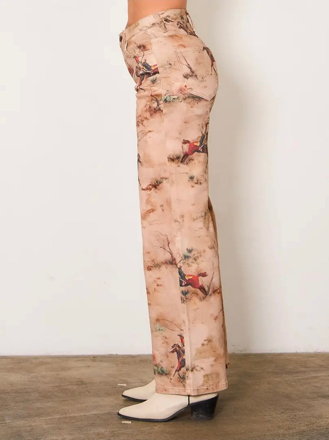 Western Cowboy Wide Leg Jeans