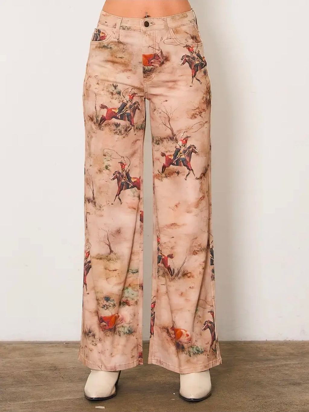 Western Cowboy Wide Leg Jeans