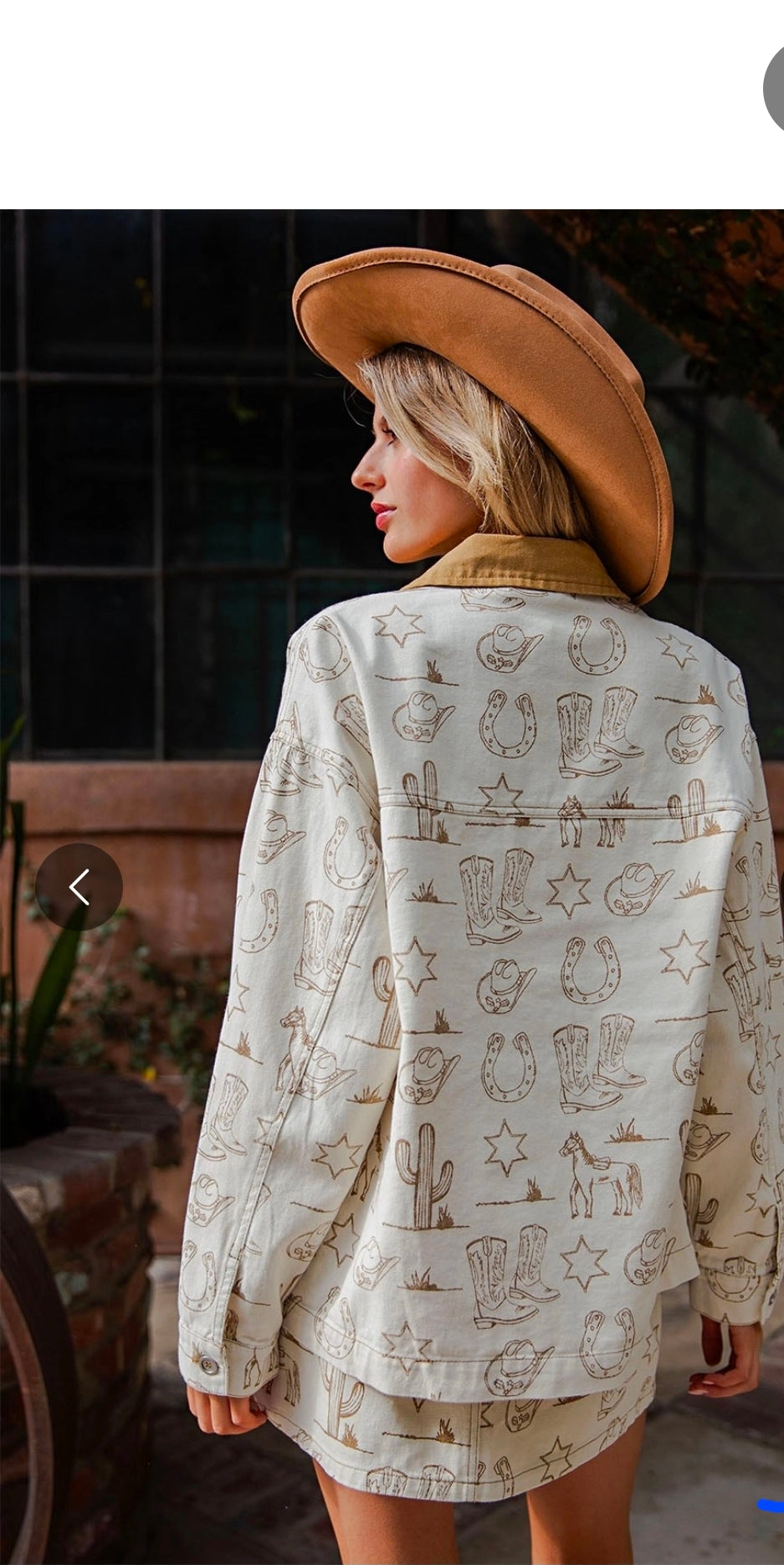 Mineral Washed Western Graphic Jacket