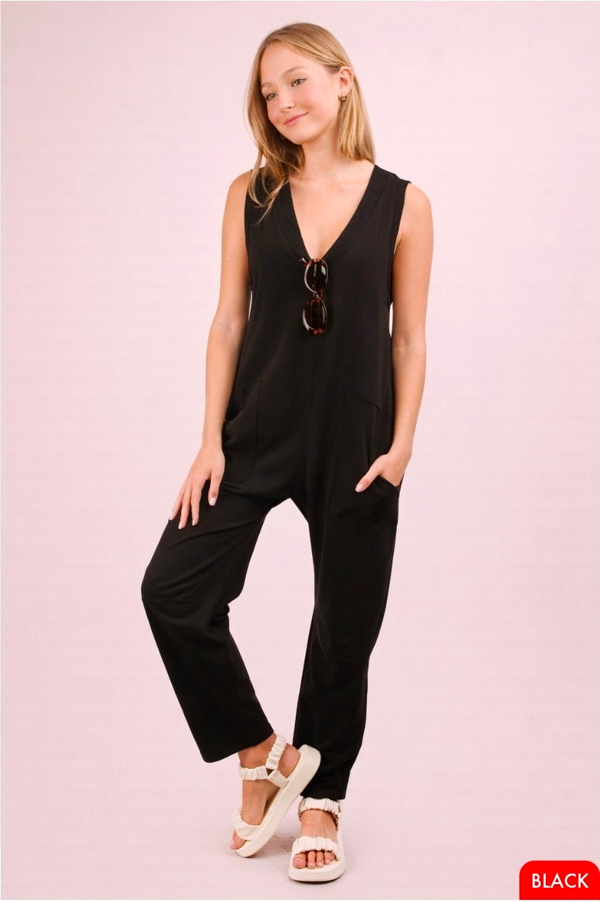 Casual Knit Baggy Jumpsuit
